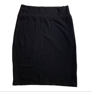 LuLaRoe Cassie Solid Black Skirt 2XL